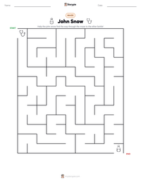 John Snow printable worksheet preview