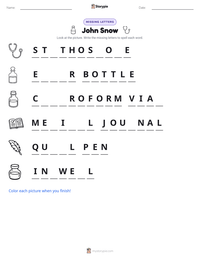 John Snow printable worksheet preview