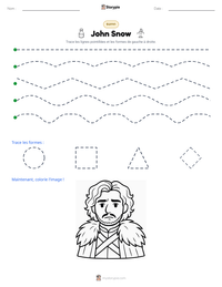 Aperçu de la feuille de travail imprimable John Snow