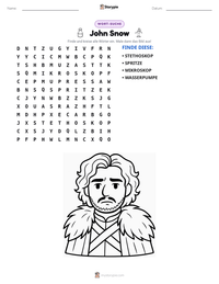 John Snow druckbare Arbeitsblatt Vorschau