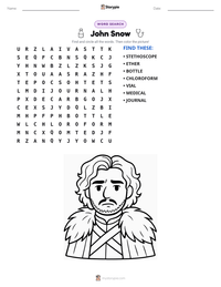 John Snow printable worksheet preview