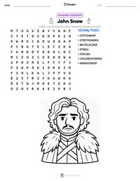 Podgląd drukowalnego arkusza ćwiczeń John Snow