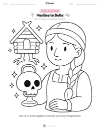 Anteprima della scheda stampabile di Vasilisa la Bella