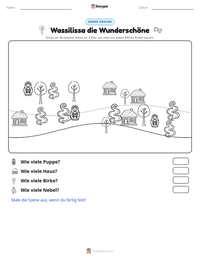 Wassilissa die Wunderschöne druckbare Arbeitsblatt Vorschau
