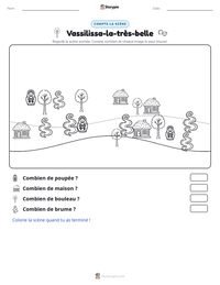 Aperçu de la feuille de travail imprimable Vassilissa-la-très-belle