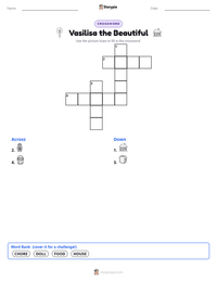 Vasilisa the Beautiful printable worksheet preview