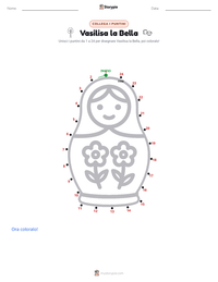 Anteprima della scheda stampabile di Vasilisa la Bella