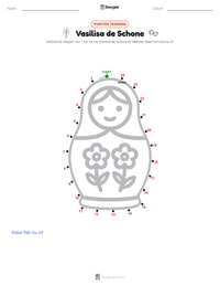 Vasilisa de Schone afdrukbare werkblad voorbeeld