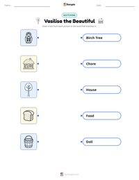 Vasilisa the Beautiful printable worksheet preview