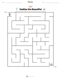 Vasilisa the Beautiful printable worksheet preview