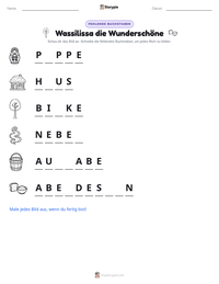 Wassilissa die Wunderschöne druckbare Arbeitsblatt Vorschau