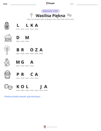 Podgląd drukowalnego arkusza ćwiczeń Wasilisa Piękna