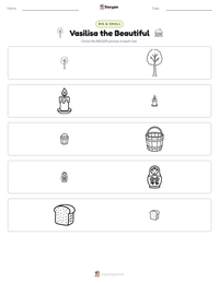 Vasilisa the Beautiful printable worksheet preview
