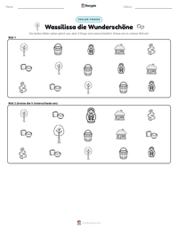 Wassilissa die Wunderschöne druckbare Arbeitsblatt Vorschau