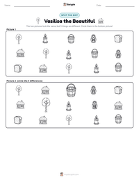 Vasilisa the Beautiful printable worksheet preview