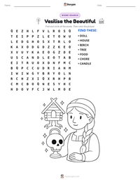 Vasilisa the Beautiful printable worksheet preview