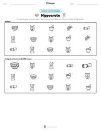 Aperçu de la feuille de travail imprimable Hippocrate