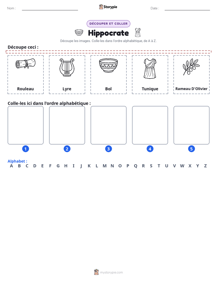Découper & Coller l'Alphabet