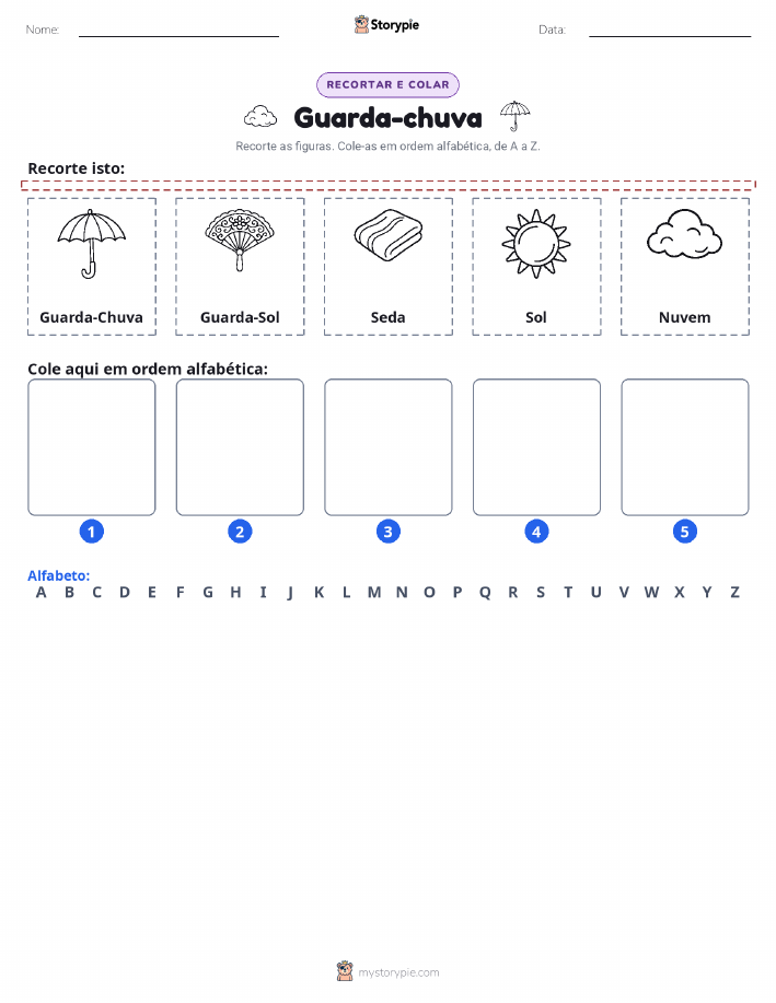 Recortar & Colar Alfabeto