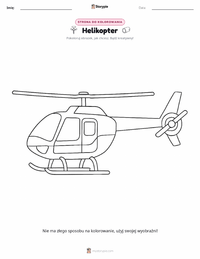 Strona do kolorowania Helikopter dla dzieci