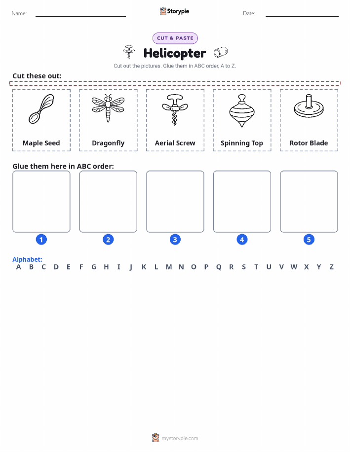 Cut & Paste Alphabet