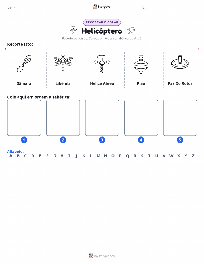 Recortar & Colar Alfabeto