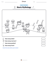 Slavic Mythology printable worksheet preview