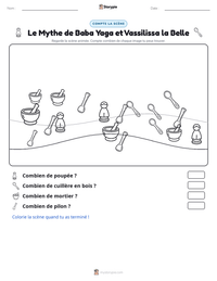 Aperçu de la feuille de travail imprimable Le Mythe de Baba Yaga et Vassilissa la Belle