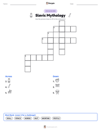 Slavic Mythology printable worksheet preview