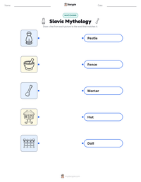 Slavic Mythology printable worksheet preview