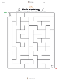 Slavic Mythology printable worksheet preview