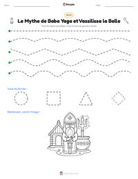 Aperçu de la feuille de travail imprimable Le Mythe de Baba Yaga et Vassilissa la Belle