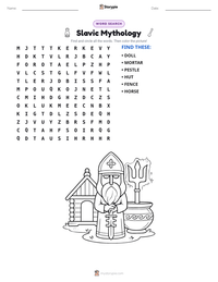 Slavic Mythology printable worksheet preview