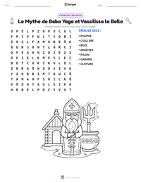 Aperçu de la feuille de travail imprimable Le Mythe de Baba Yaga et Vassilissa la Belle