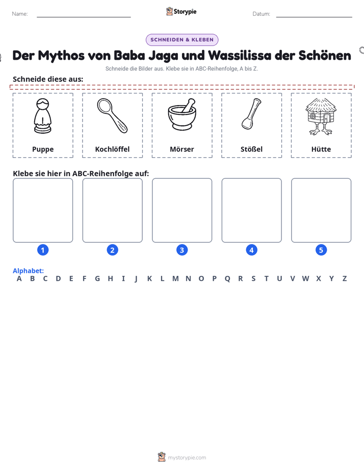 Schneiden & Einfügen Alphabet