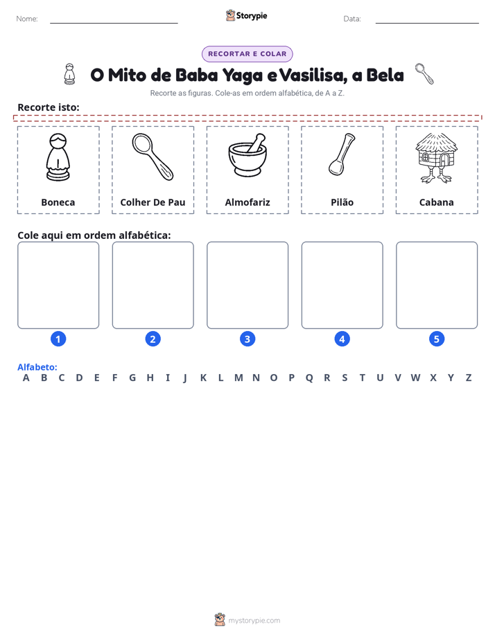 Recortar & Colar Alfabeto