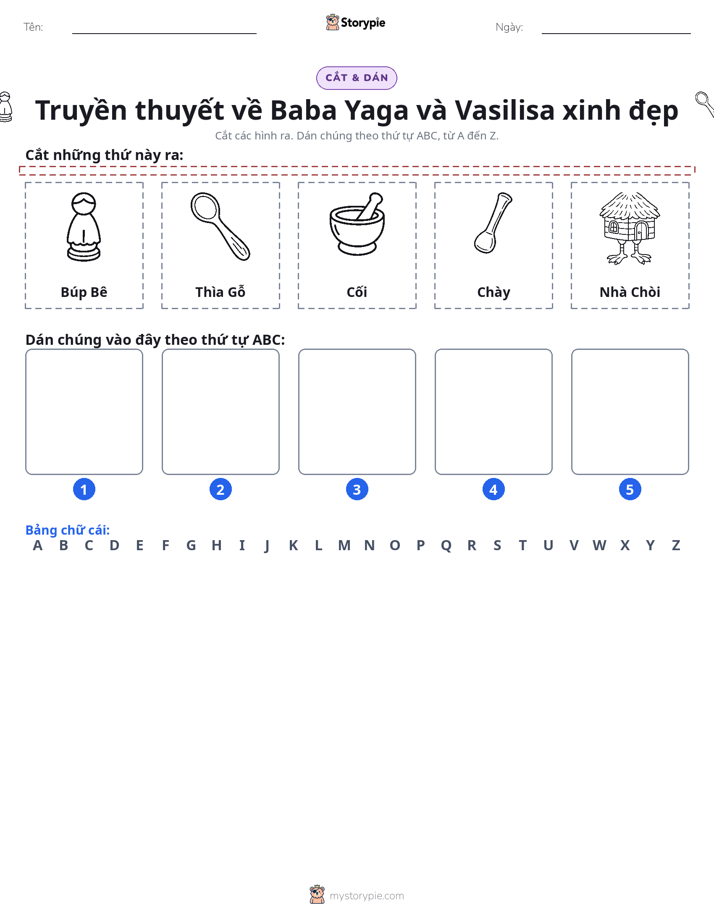 Cắt & Dán Chữ Cái