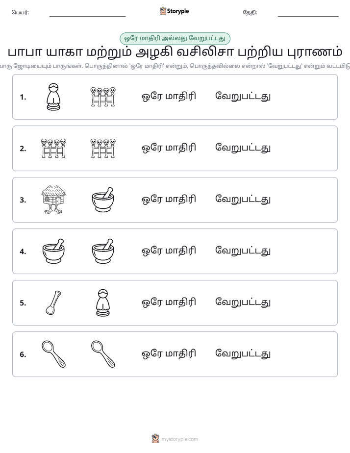 அதே அல்லது மாறுபட்டது