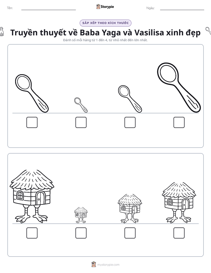 Thứ Tự Kích Thước