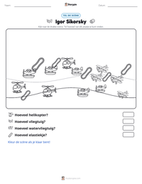 Igor Sikorsky afdrukbare werkblad voorbeeld