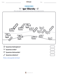 Prévia da folha de atividades imprimível Igor Sikorsky