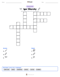 Igor Sikorsky printable worksheet preview