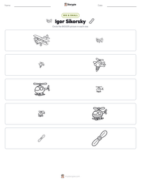 Igor Sikorsky printable worksheet preview