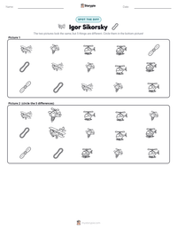 Igor Sikorsky printable worksheet preview