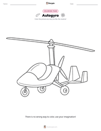 Autogyro printable worksheet preview