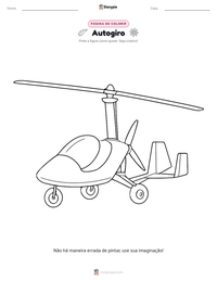 Prévia da folha de atividades imprimível Autogiro