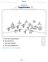 Tragschrauber druckbare Arbeitsblatt Vorschau