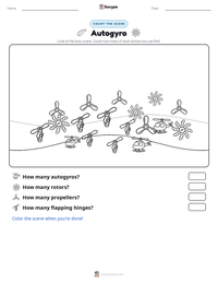 Autogyro printable worksheet preview
