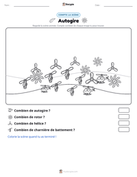 Aperçu de la feuille de travail imprimable Autogire