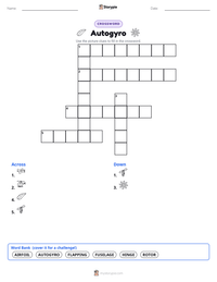 Autogyro printable worksheet preview